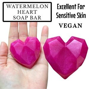 1 Heart, Watermelon l, Handmade Soap ( PRICE IS FIRM )